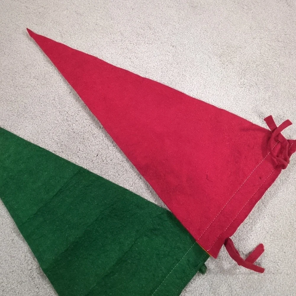 2 The Cascades Jackson Michigan MI Felt Pennant Vintage Travel Souvenir 40s 50s